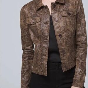 White House Black Market Snakeskin Print Jacket